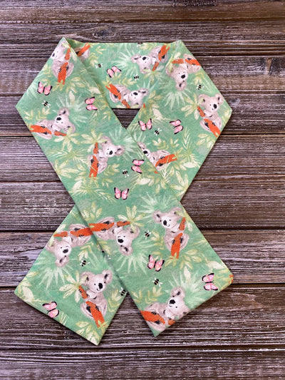 Koalas and Carrots Spa Set Gift Microwavable Removable Cover Heating Pad Yoga Meditation Flax Seed Rice Neck Wrap or Spa Set