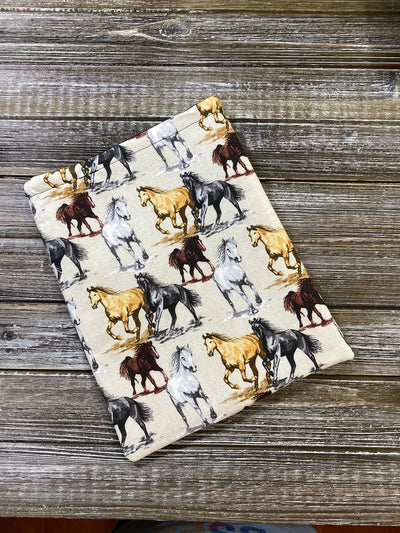 Running Horses Padded Book Sleeve | Kindle Accessory | Book Pocket | Protective Book Bag | Book Pouch | Horse Lover Bookish Nerd Gift