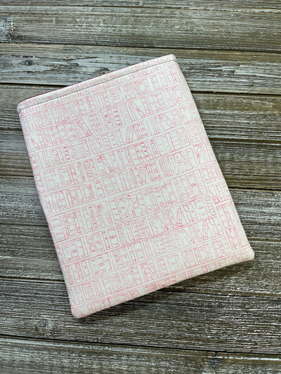 Pink Book Stacks on Bookshelves Padded Book Sleeve | Book Pocket | Protective Book Bag | Book Pouch | Bookish Nerd Gift Kindle Accessory