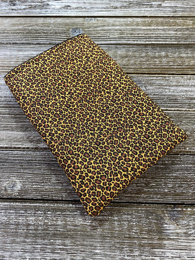 Cheetah Print Padded Book Sleeve | BookGoodies | Book Pocket | Protective Book Bag | Book Pouch | Bookish Nerd Gift