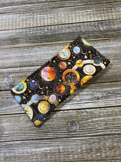 Stars and Planets Celestial Cotton Fabric Reading Relaxation Neck Wraps and Eye Pillows - Relax While You Read